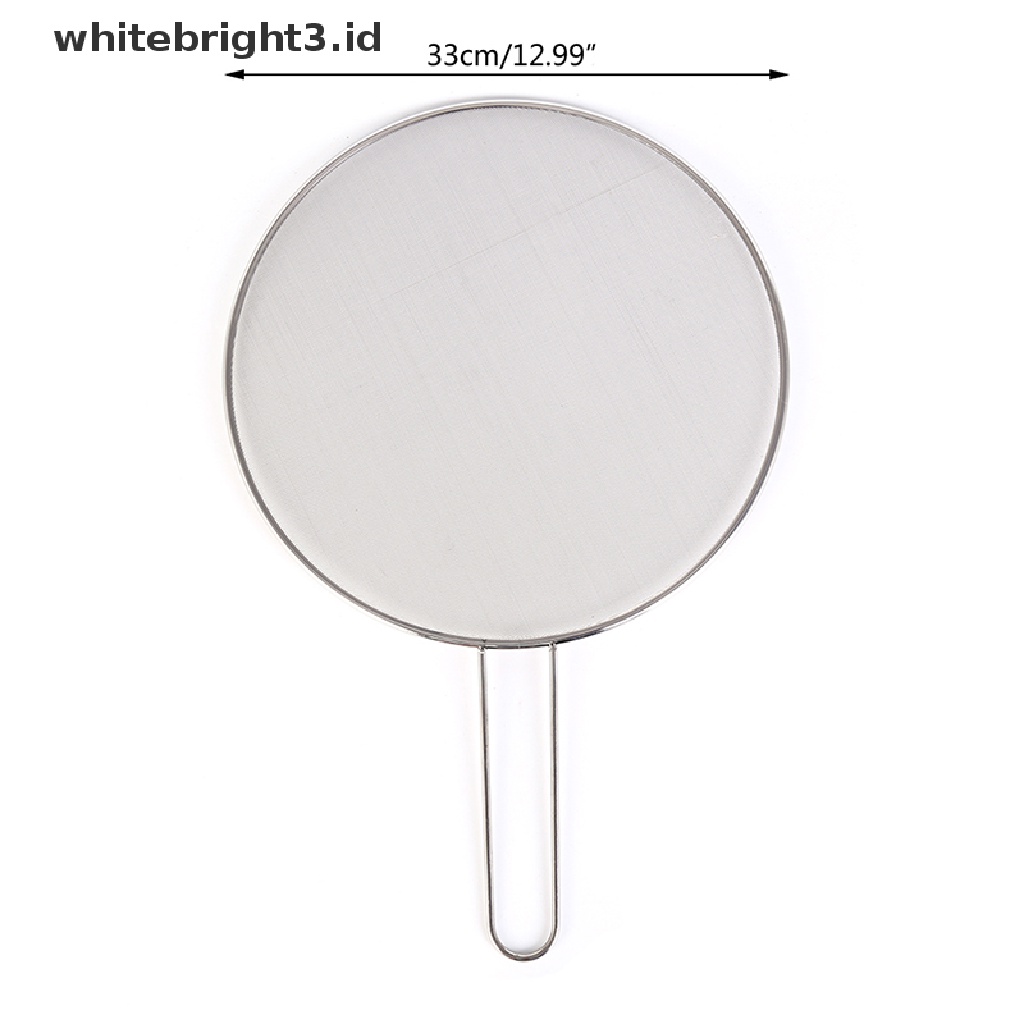 {whitebright3.id} 1X stainless steel cover lid oil proofing frying pan splatter screen spill proof ,