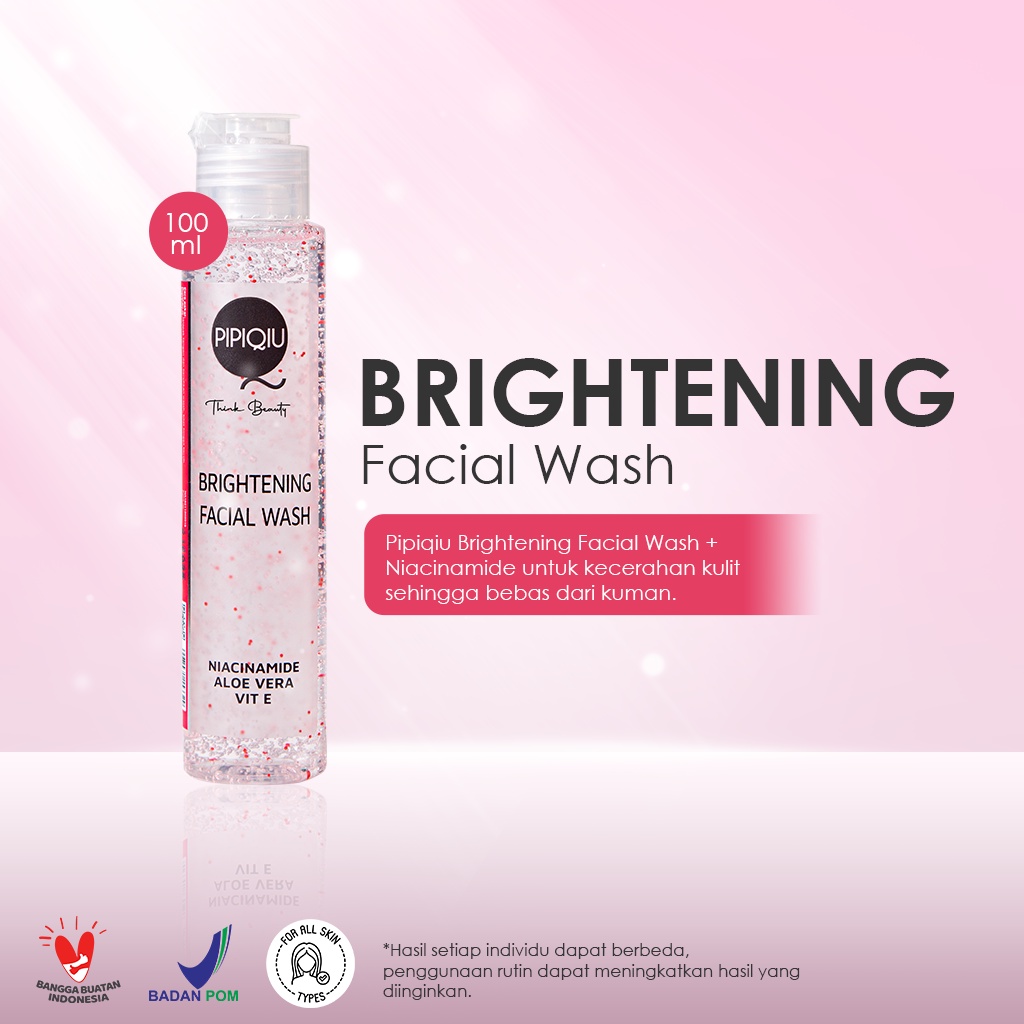 𝐑𝐀𝐃𝐘𝐒𝐀 - PIPIQIU Brightening Facial Wash  100ml Sabun Wajah