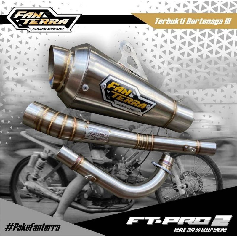 KNALPOT BEBEK 200CC SLEEP ENGINE FANTERRA FT PRO 2