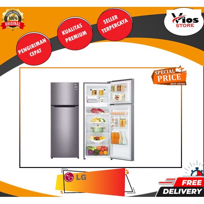 Stok Terakhir LG GN-B195SQMT KULKAS 2 PINTU INVERTER GNB195SQMT GNB195 195SQMT Murah
