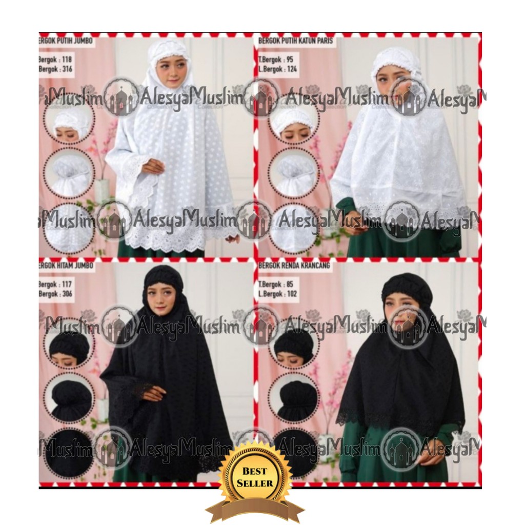 Bergo/Hijab Katun Paris Alesya Standar-Jumbo/Best Seller/Harga Grosir/Bisa Bayar Di Tempat