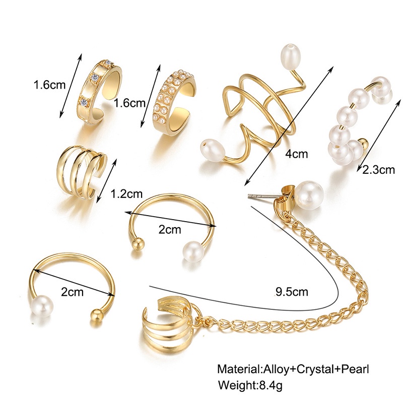 Fashion Emas Vintage Cincin Set Pembukaan Mutiara Wanita Cincin Dapat Disesuaikan Perhiasan Aksesoris Sri
