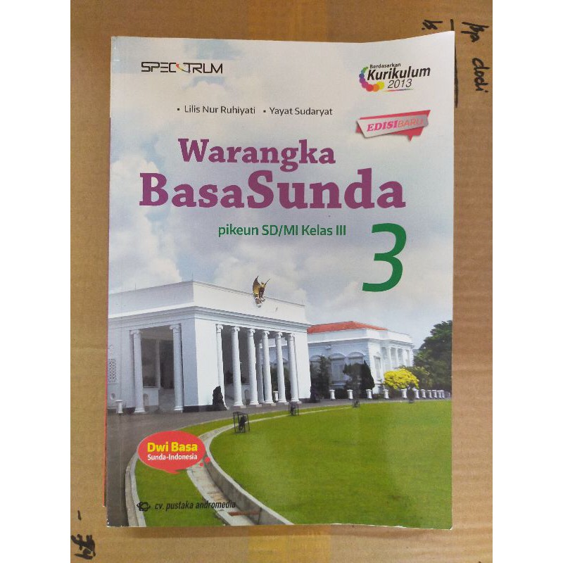 ORI harga satuan buku teks bahasa Sunda Dwi bahasa k13 kelas 1,2,3,4,5,6