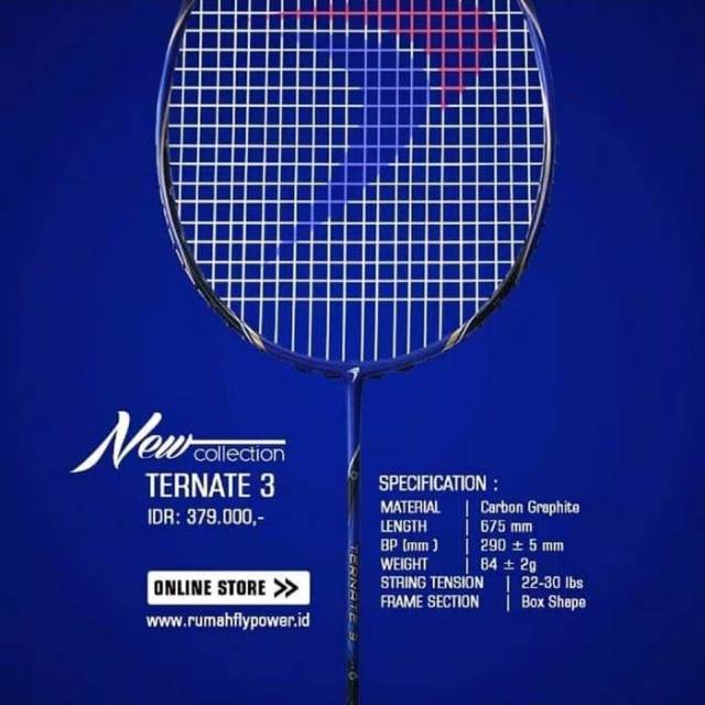 RAKET BADMINTON FLYPOWER TERNATE 3 ORIGINAL