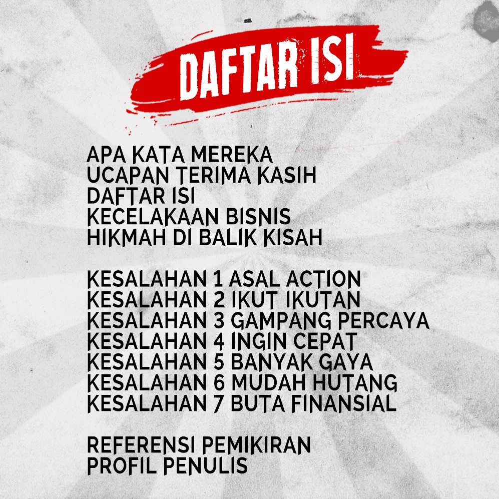 Promo Buku Bisnis 7 Kesalahan Fatal Pengusaha Pemula Dewa Eka