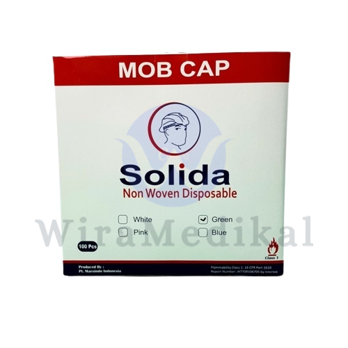 Topi Operasi Penutup Kepala Solida Mob Cap Hairnet Disposable Nurse Cap