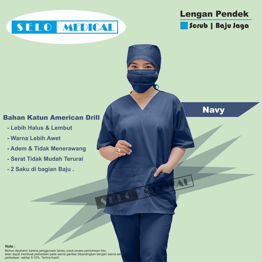 BAJU OK LENGAN PENDEK / BAJU OKA / SERAGAM MEDIS