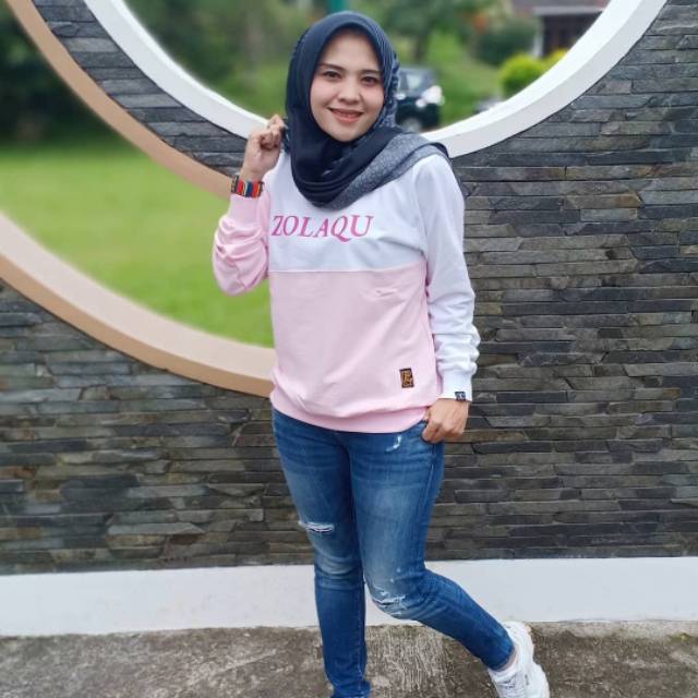 Zolaqu pink kombinasi white