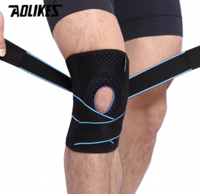 7908 AOLIKES COOLFIT KNEE WRAP PAD SUPPORT SLEEVE DEKER LUTUT KAKI