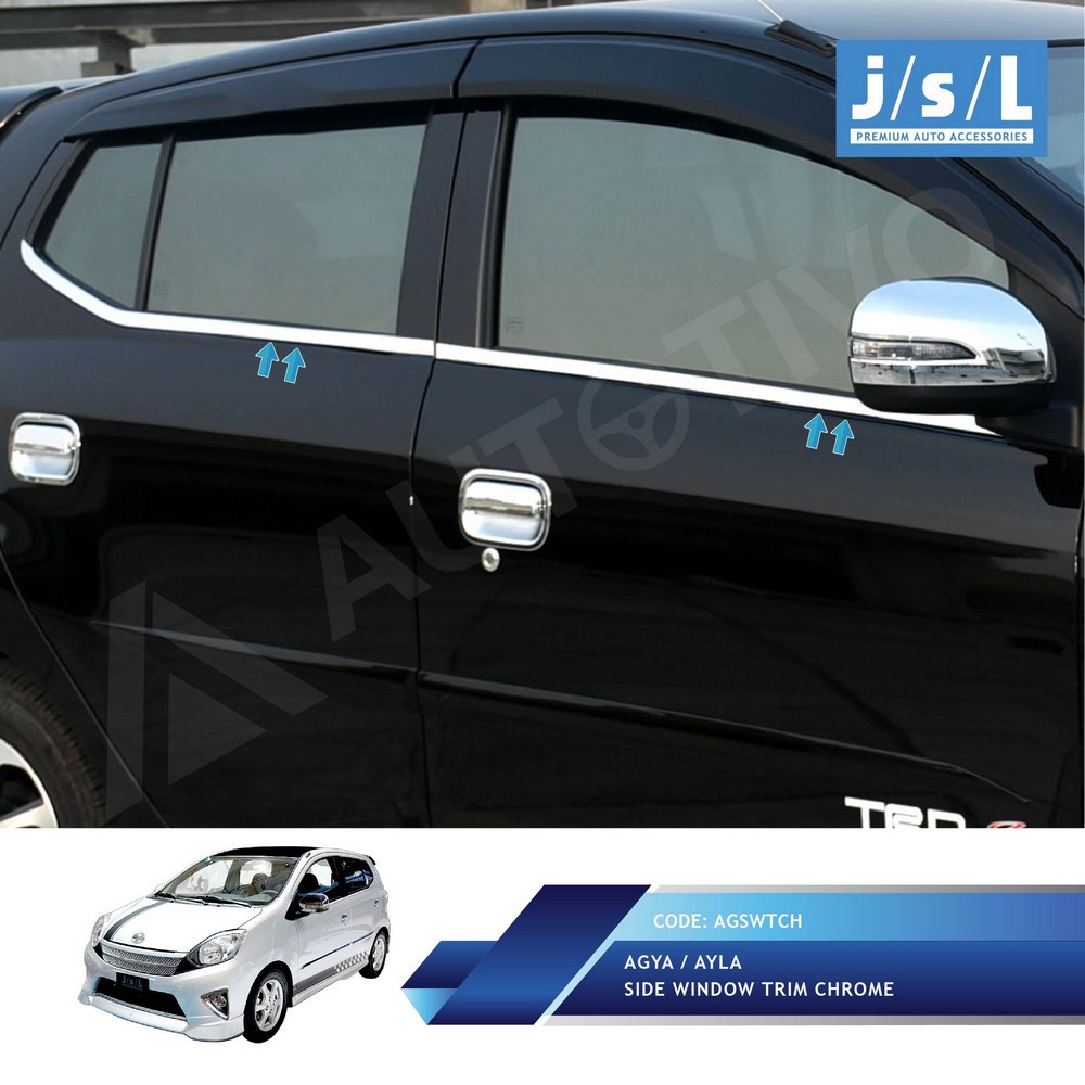 Toyota Agya List Kaca Samping/Side Window Trim Chrome