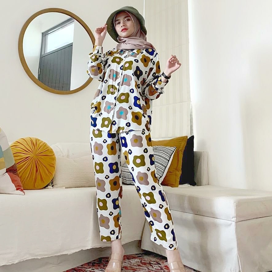ONE SET JUMBO Pajamas LD 120 Rayon Viscose Sleepwear Daily Set-7