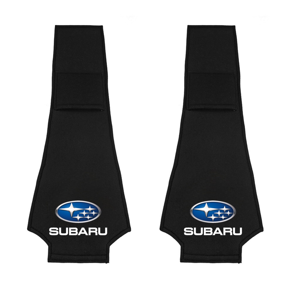 2pcs Bantalan Sandaran Kepala Jok Mobil Bahan Kulit Carbon Fiber Untuk Subaru Forester Levorg Outback WRX Impreza Legacy Traviq XV XT