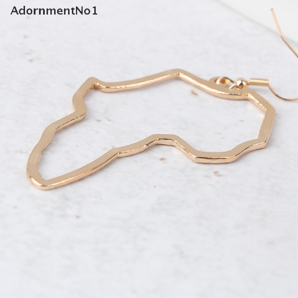 (AdornmentNo1) Anting Kait Gantung Wanita Bahan Alloy Desain Peta Afrika Gaya Etnik / Tribal Untuk Hadiah