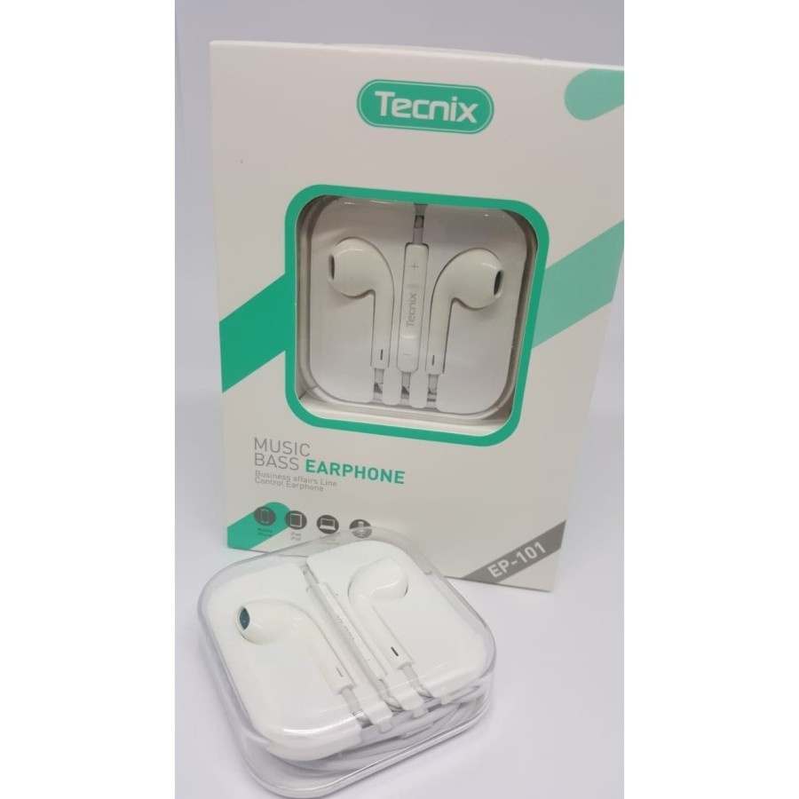 Earphone Stereo Audio Bass With MIC TECNIX EP-101 Headset Stereo Jack 3.5MM