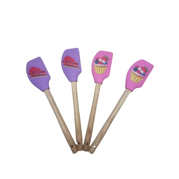 LISSE SPATULA GG KAYU SILICONE / SPATULA SILICONE / SPATULA LUCU CUTE