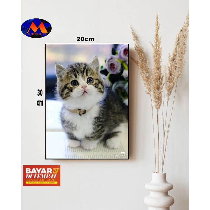 HIASAN DINDING TEMA KUCING/PAJANGAN DINDING RUMAH/POSTER KAYU GAMBAR KUCING/POSTER GMABAR KUCING