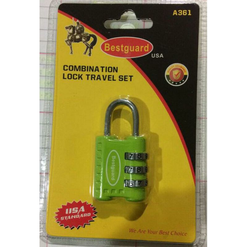 Gembok Koper angka / Gembok Travel 20mm BestGuard