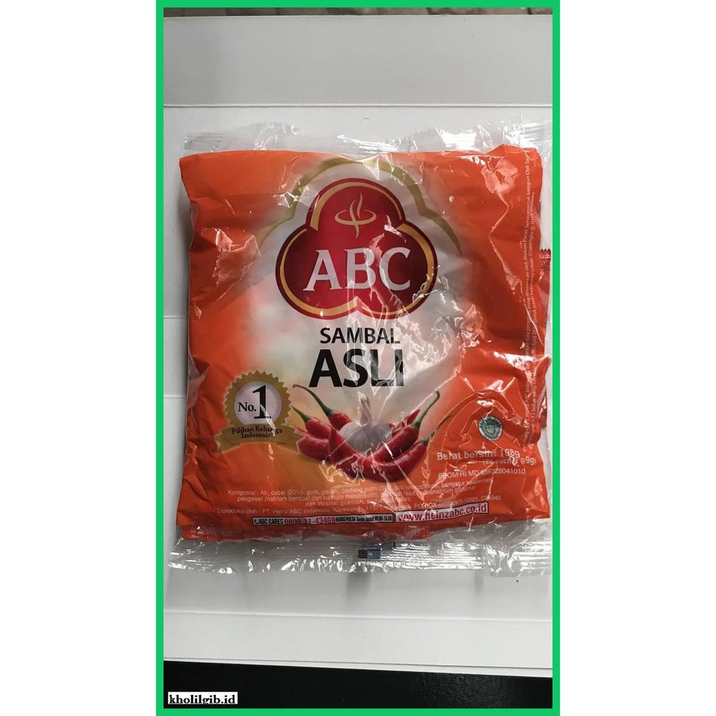 

Aneka-Sambal- Sambal Abc Asli Sachet 9G 9Gr 9 G Gr Gram / Saos Kecil Pak Bungkus 500