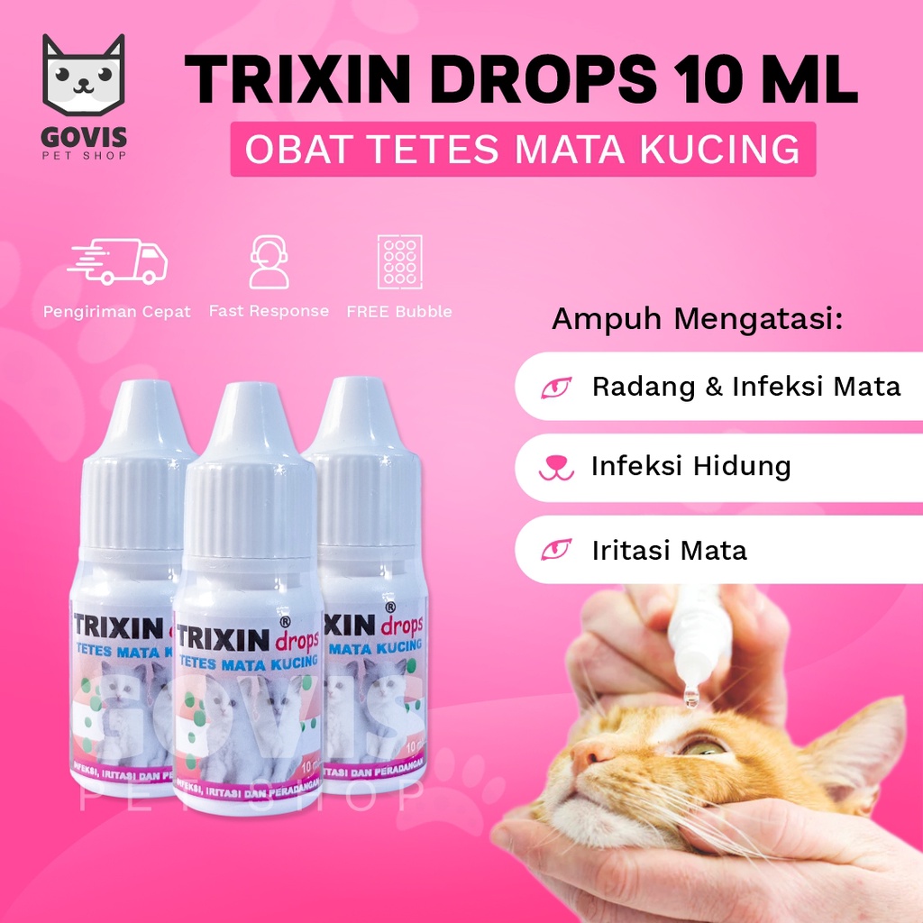 Trixin Obat Mata Kucing Atasi Iritasi Belekan Dan Hidung Meler