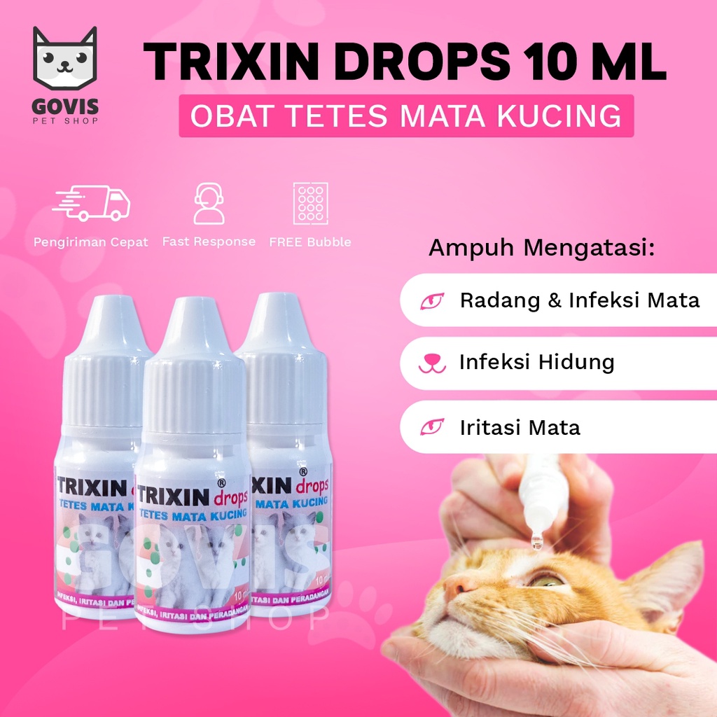 Trixin Obat Mata Kucing Atasi Iritasi Belekan Dan Hidung Meler