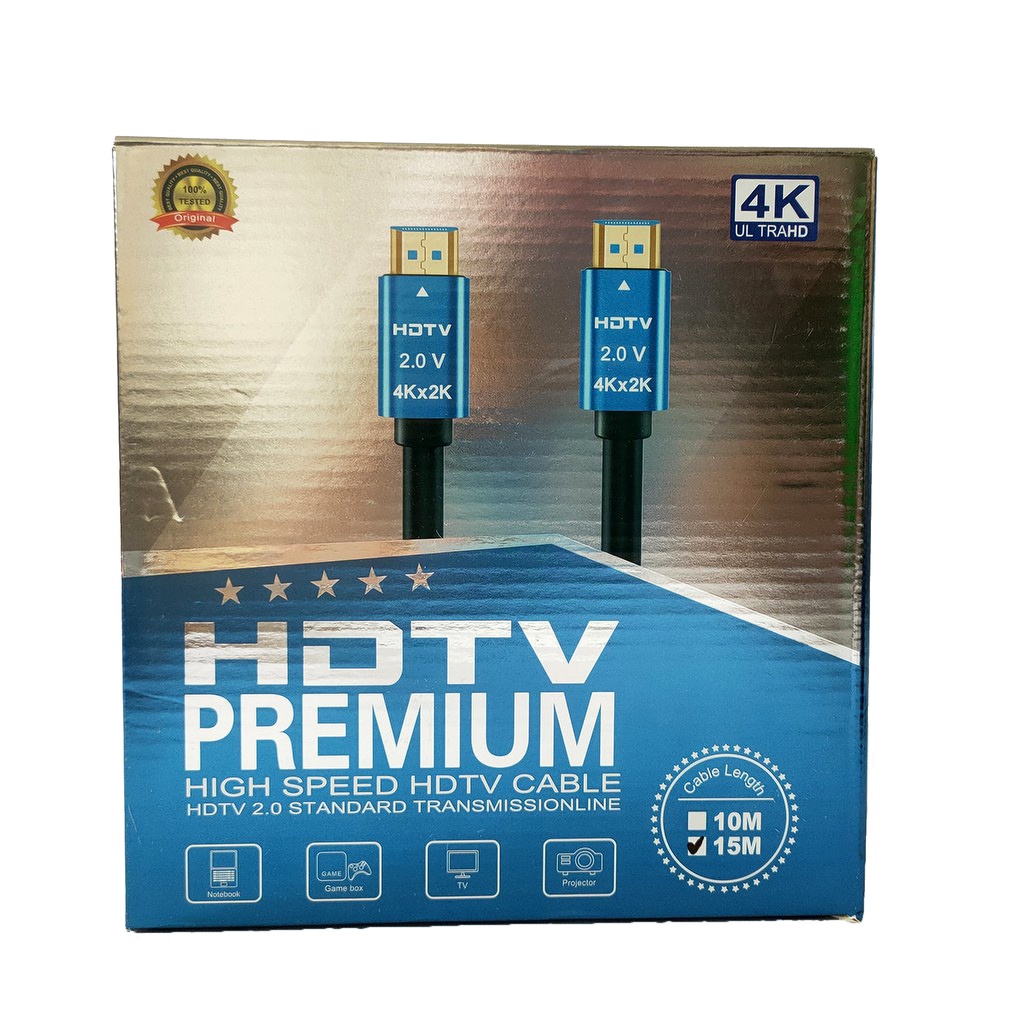 HDTV 2.0 15M 4Kx2K Gold Plated High Speed HDMI Cable Kabel