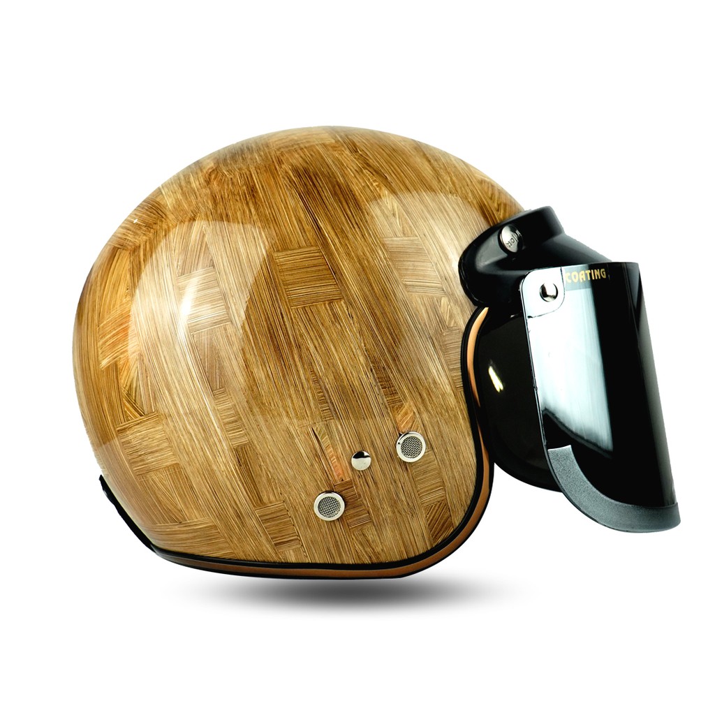 Jitsu Helm Retro Premium JR1 Wood-4