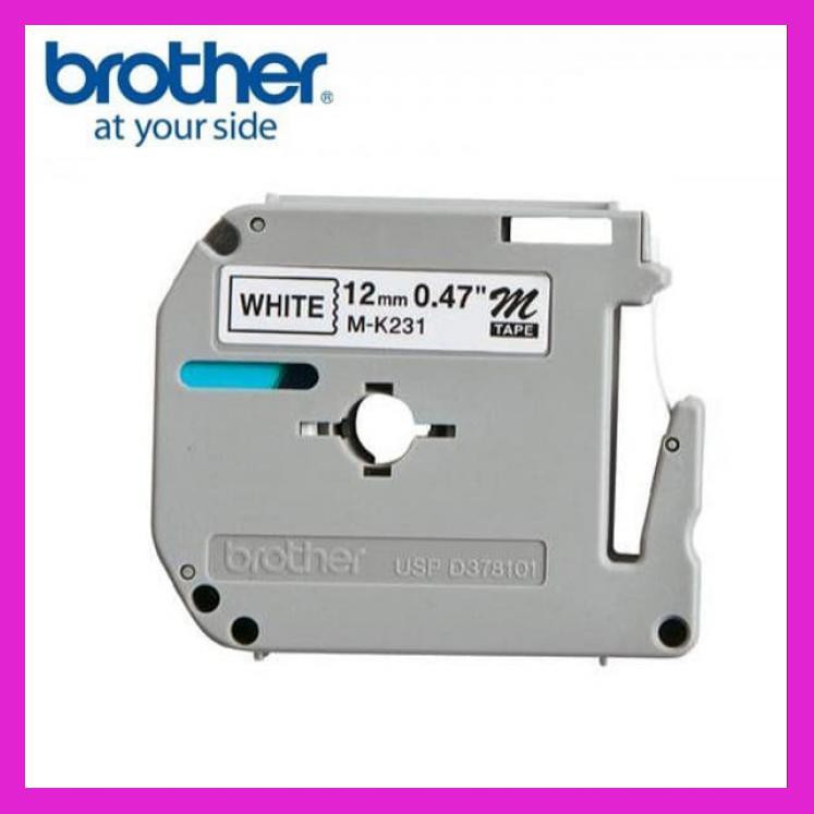 

BROTHER LABEL MK-231 BLACK ON WHITE 12MMX8M TAPE M-K231 MK231 ASLI
