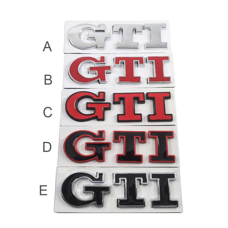 1pc Stiker Emblem Logo GTI Bahan Metal Untuk Bagasi Belakang Mobil Volkswagen Golf Polo GTI