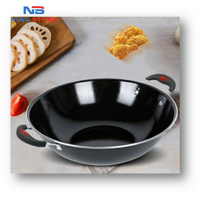 GSF WAJAN ENAMEL KECIL 32CM/WAJAN PENGORENGAN ANTI LENGKET