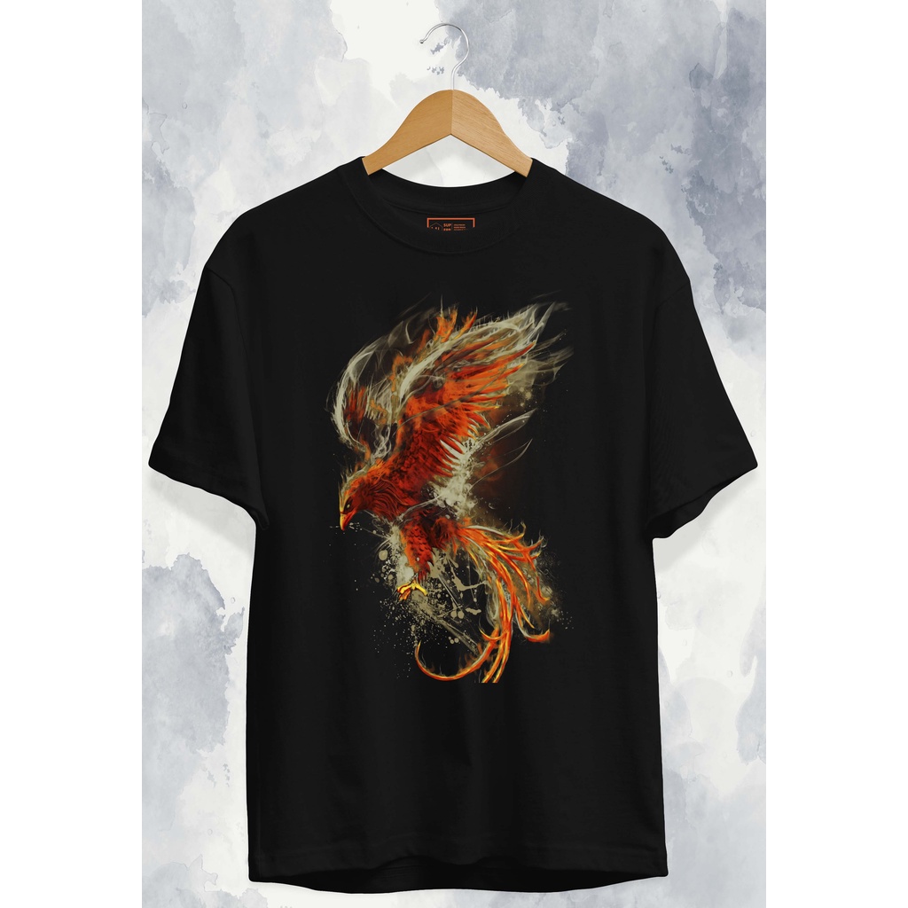 kaos baju wanita dan pria phoenix api merah