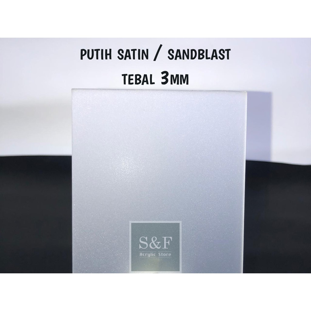 AKRILIK SANDBLAST 3MM / AKRILIK SATIN UKURAN A4 / AKRILIK BURAM MOTIF ES / AKRILIK SATIN / SANDBLAST