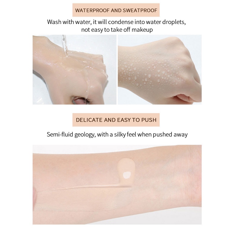 BARUBT High Coverage Skin-Like Lightweight Long-Lasting No Creasing Waterproof Foundation【 Free Delivery+ COD + dikirim dalam 24 jam】