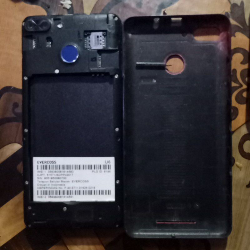 mesin hp evercoss  u6  mesin normal lcd tc pecah