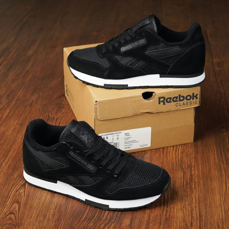 Reebok Leather Utility black white