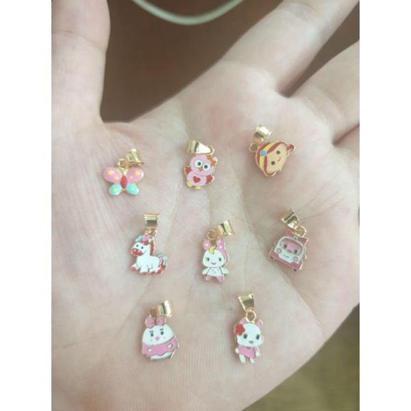liontin bandul kalung anak karakter pink pony kelinci karakter lucu emas asli 375 8k