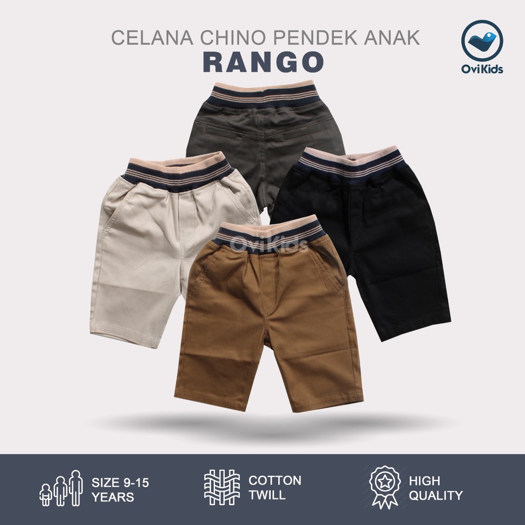 OVIKIDS Celana Chino Pendek Anak Junior Rango Unisex 6 12 OVIKIDS Celana Chino Pendek Anak Junior Rango Unisex 6 12