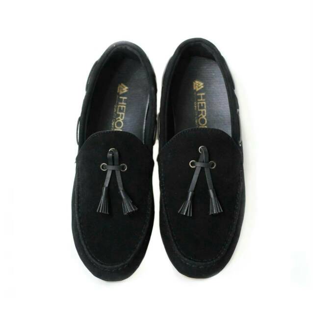 Promoo !!!! Sepatu Slip On Pria heroes Casual Slop formal kerja kantor kulit asli santai kuliah