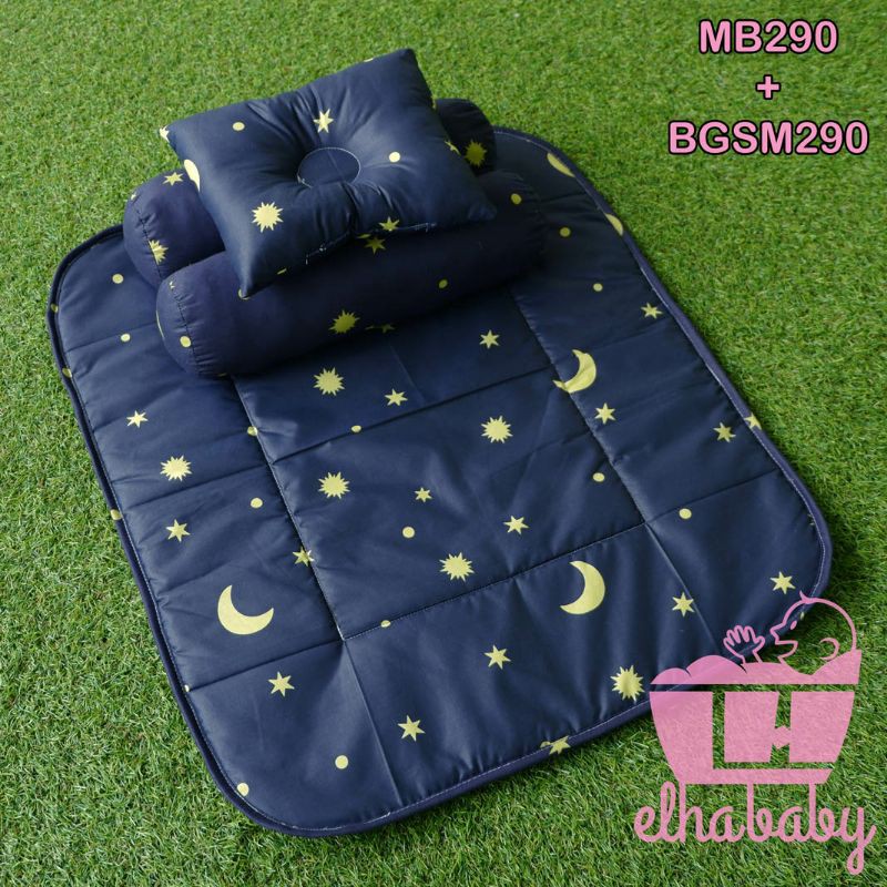 matras bayi elhababy motif star night|perlengkapan tempat tidur bayi 1 set