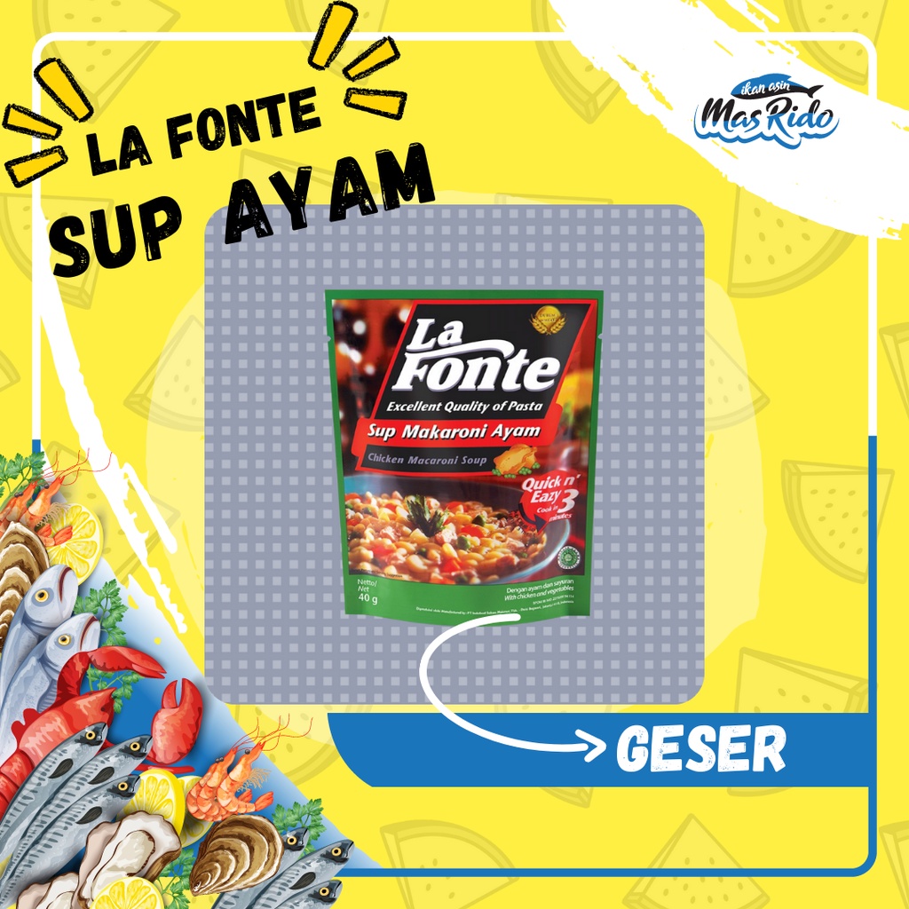 

La Fonte Makaroni Rasa Sup Ayam La Fonte Sup Macaroni Ayam 40 Gram