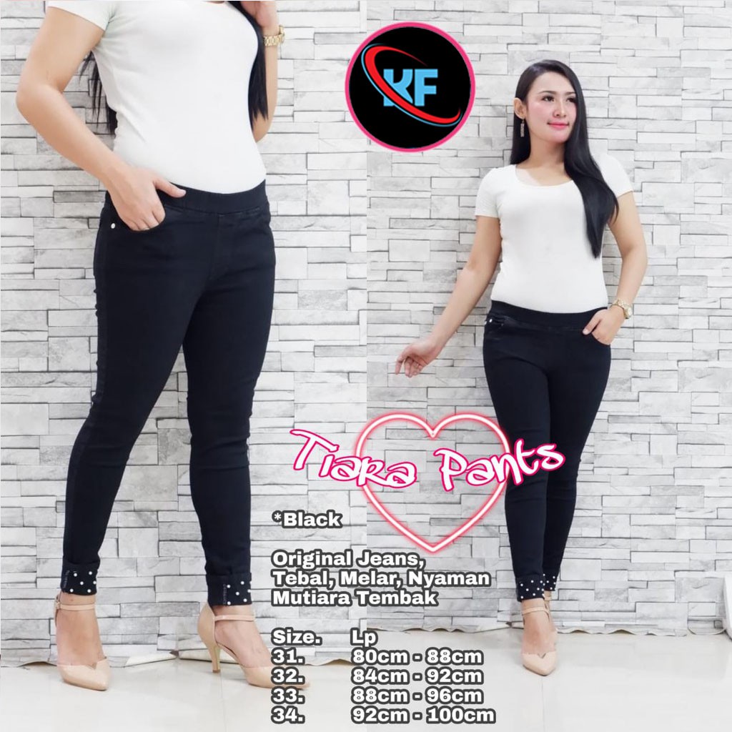 KF - LGG MTR POLOS // CELANA JEANS WANITA JEGGING MUTIARA