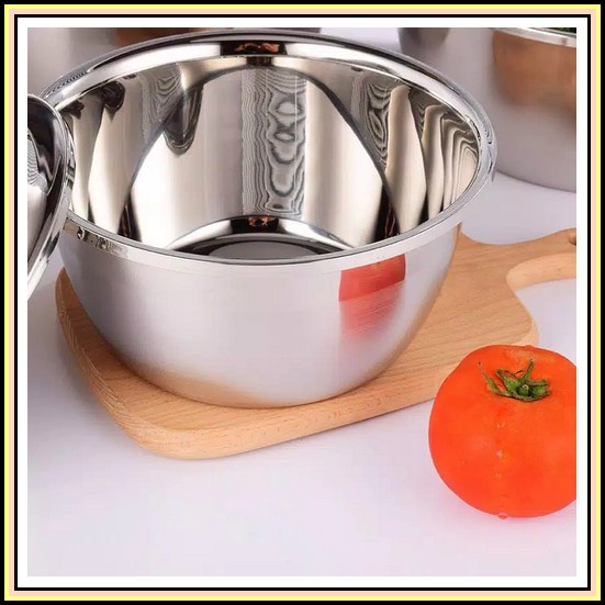 Ice Cream Scoop M Restomart Stainless (2716180) Baskom  Besar 30Cm Korea Tebal Dan Tinggi