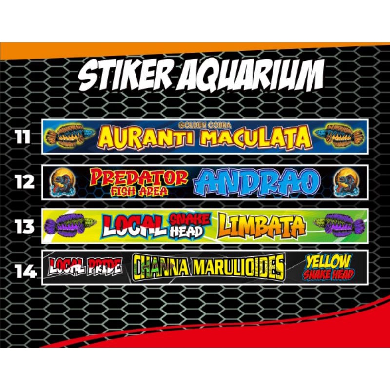 STIKER CHANA,STIKER IWAK GALAK, STIKER AQUARIUM, STIKER IKAN GALAK