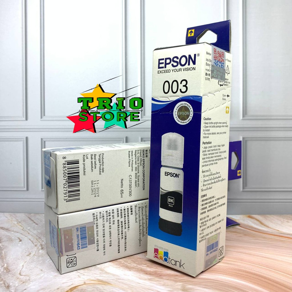 Tinta Epson 003 For L3110 L3150 L1110-Black/Hitam