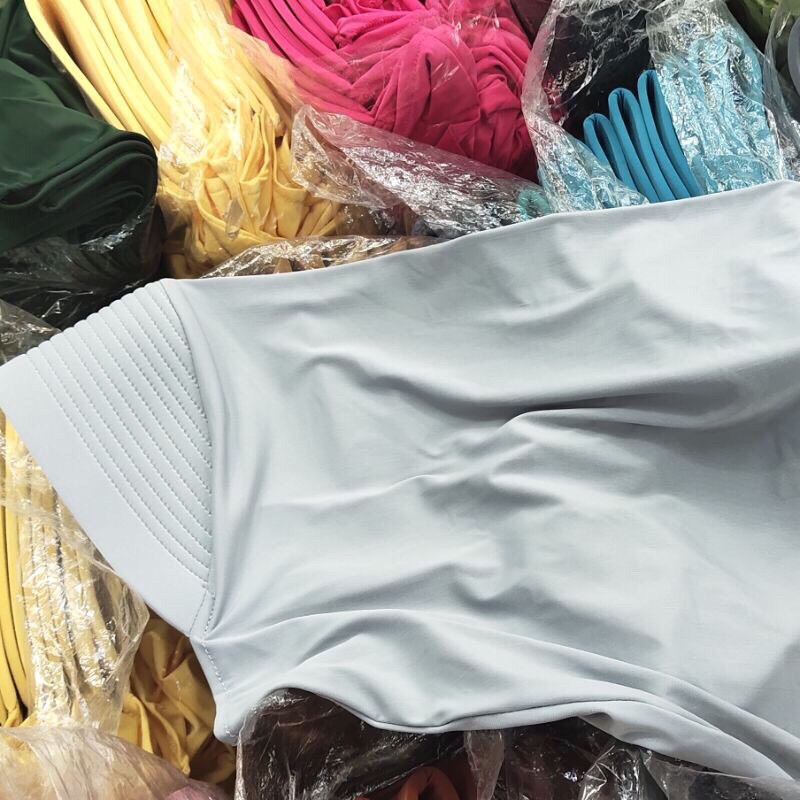 Hijab Pendek Sport / Hijab sport jersy premium / bergo sport pendek / hijab sport-abu muda