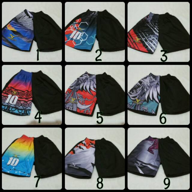 Celana voli printing model samping