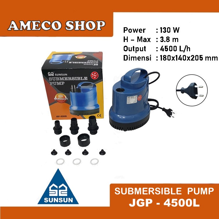 SUNSUN JGP 4500 Submersible Water Pump Pompa Air Celup Kolam Aquarium