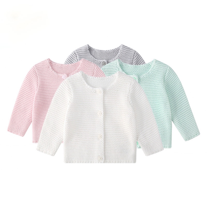 Jaket Rajut Bayi Perempuan / Cardigan Anak Perempuan / Sweater Knit Bayi / Pastel Sweater