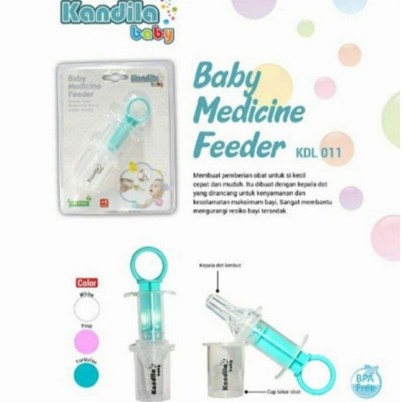 Kandila Baby Medicine Feeder KDL011 Alat Bantu Minum Obat Bayi Pipet Sedotan SUNTIK obat Bayi dengan Box Penutup