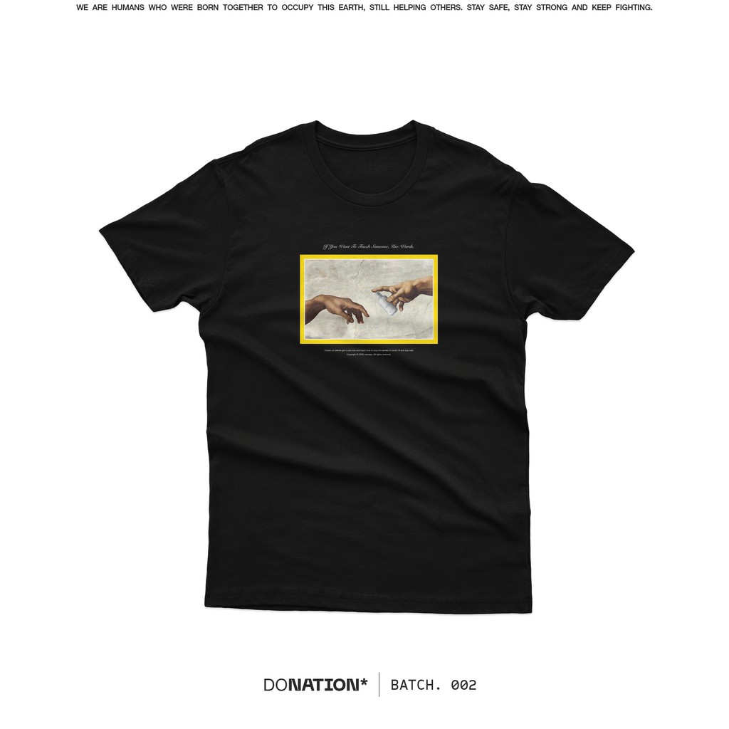 TEES THE CREATION  OF ADAM X COVID-19