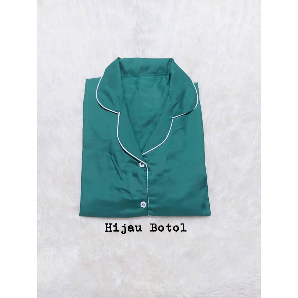 PEPOY Piyama PP JUMBO  Polos Plain Katun Premium LD 116-120-IJO BOTOL PLAIN.